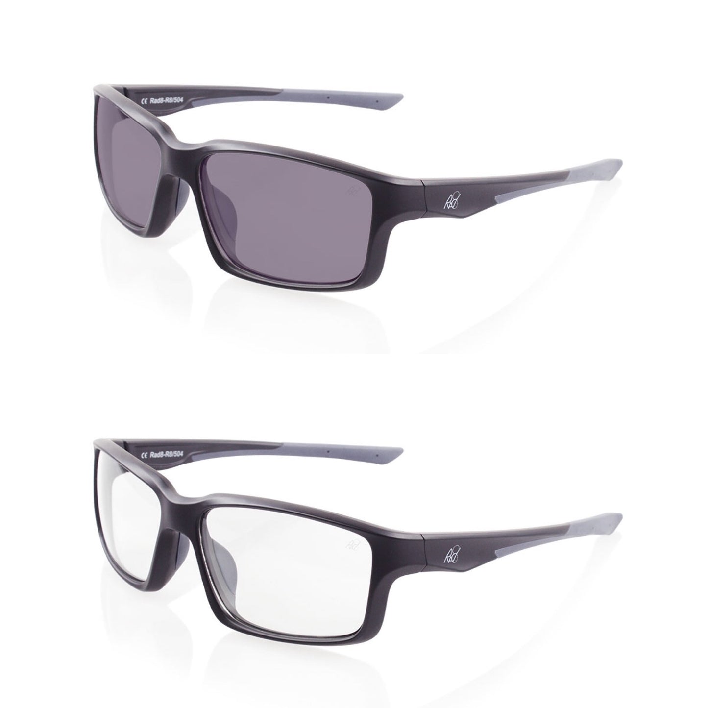 Rad8 504 - Photochromic, Prescription Lenses  - Matt Black Frame