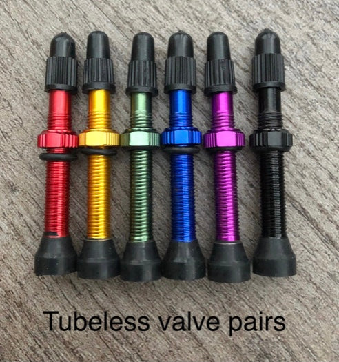 Coloured Tubeless Valves (Pairs)