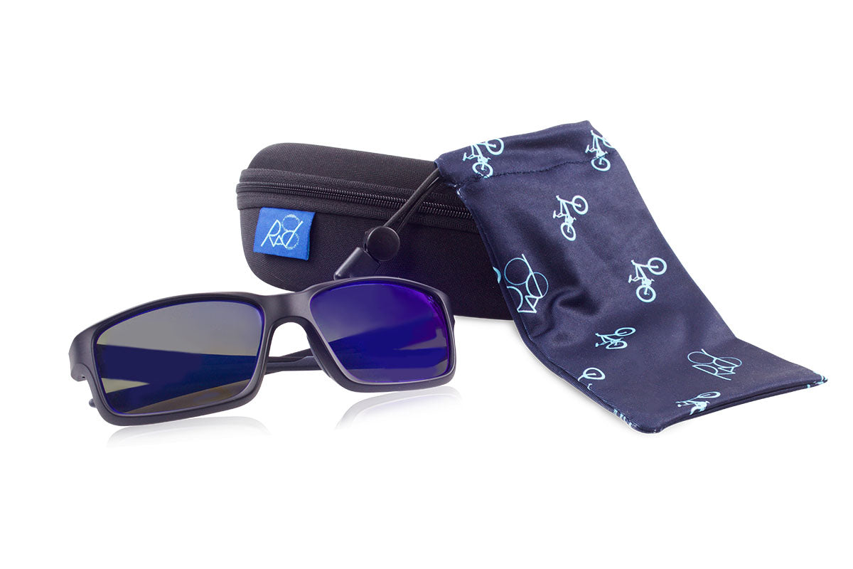 Rad8 504 - Polarised Navy Lenses, Matt Black Frame